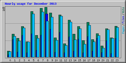 Hourly usage for December 2013