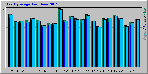 Hourly usage for June 2015