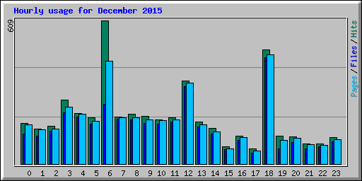 Hourly usage for December 2015