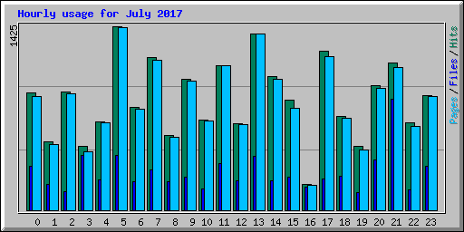 Hourly usage for July 2017