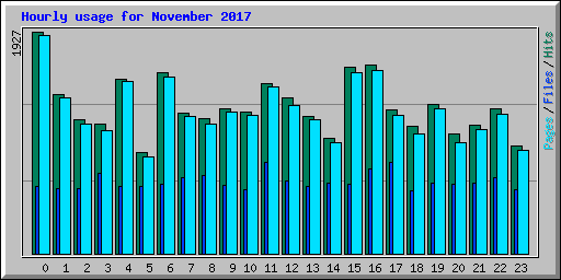 Hourly usage for November 2017