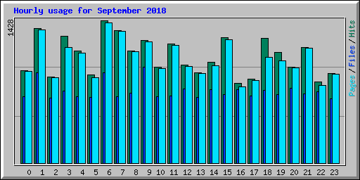 Hourly usage for September 2018
