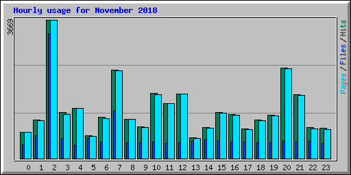 Hourly usage for November 2018