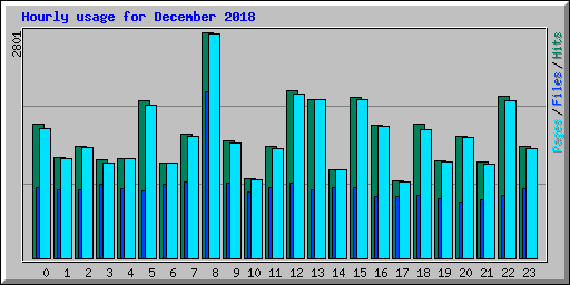 Hourly usage for December 2018