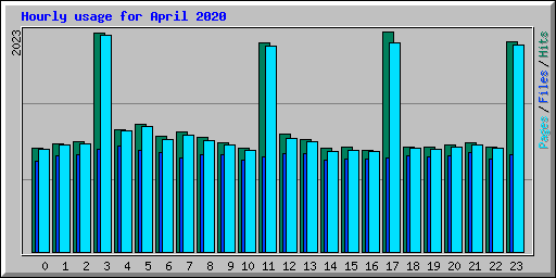 Hourly usage for April 2020