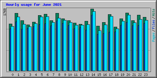 Hourly usage for June 2021