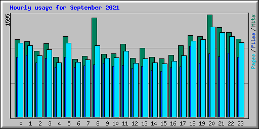 Hourly usage for September 2021