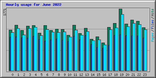 Hourly usage for June 2022