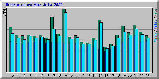 Hourly usage for July 2022