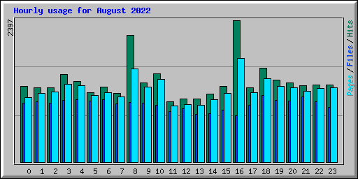 Hourly usage for August 2022