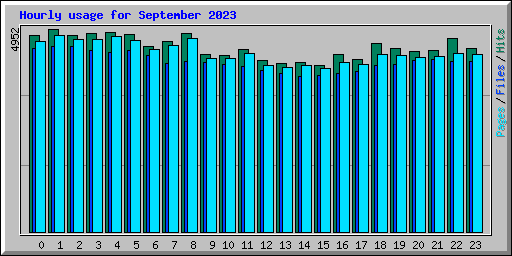 Hourly usage for September 2023