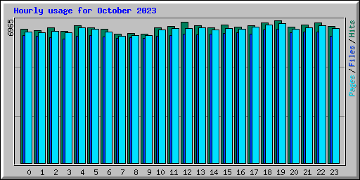 Hourly usage for October 2023