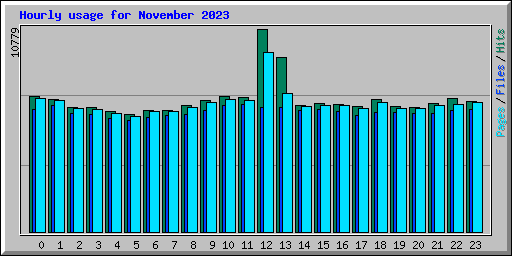 Hourly usage for November 2023