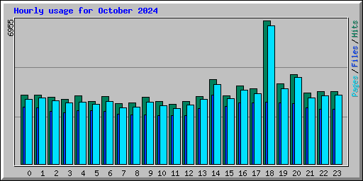 Hourly usage for October 2024