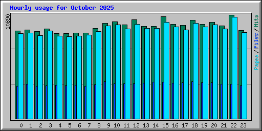 Hourly usage for October 2025
